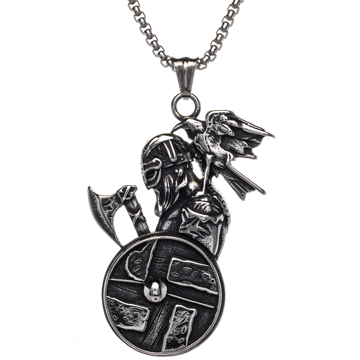 Berserker Viking fighter pendant necklace (Steel 316L)