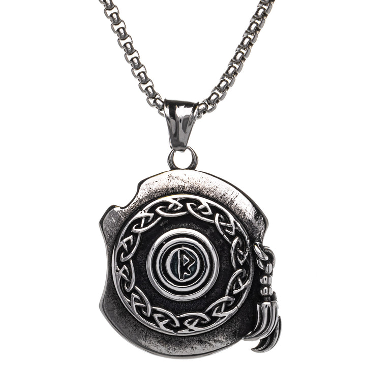 Viking shield pendant necklace (Steel 316L)