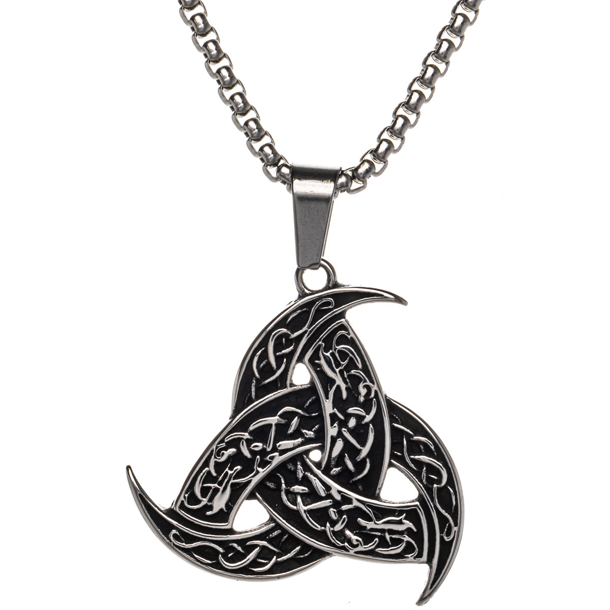Triquetra Fibula pendant necklace (Steel 316L)