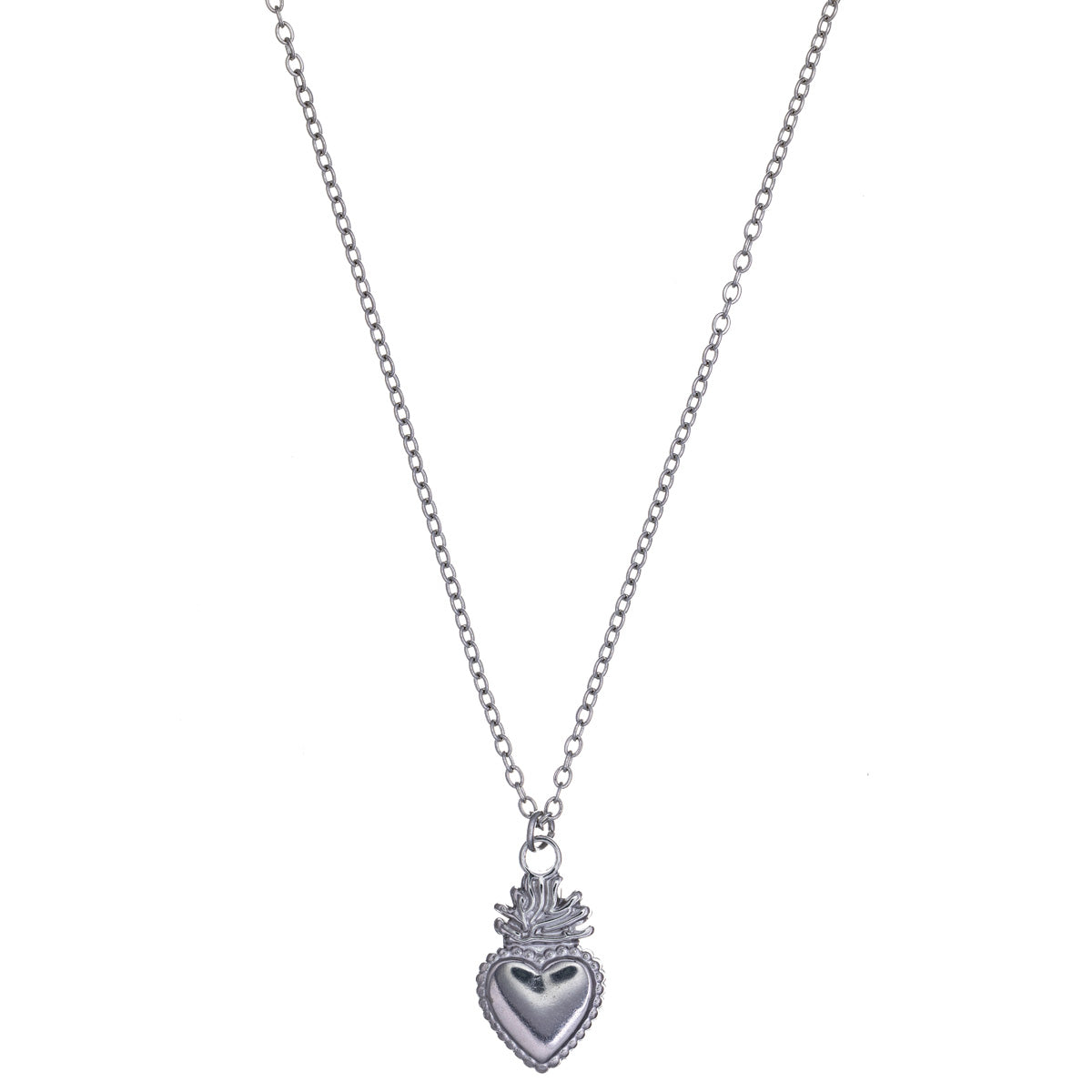 Heart pendant necklace 39cm +5cm (Steel 316L)