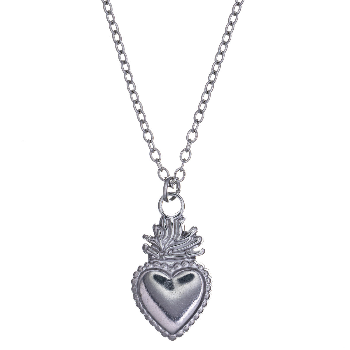 Heart pendant necklace 39cm +5cm (Steel 316L)