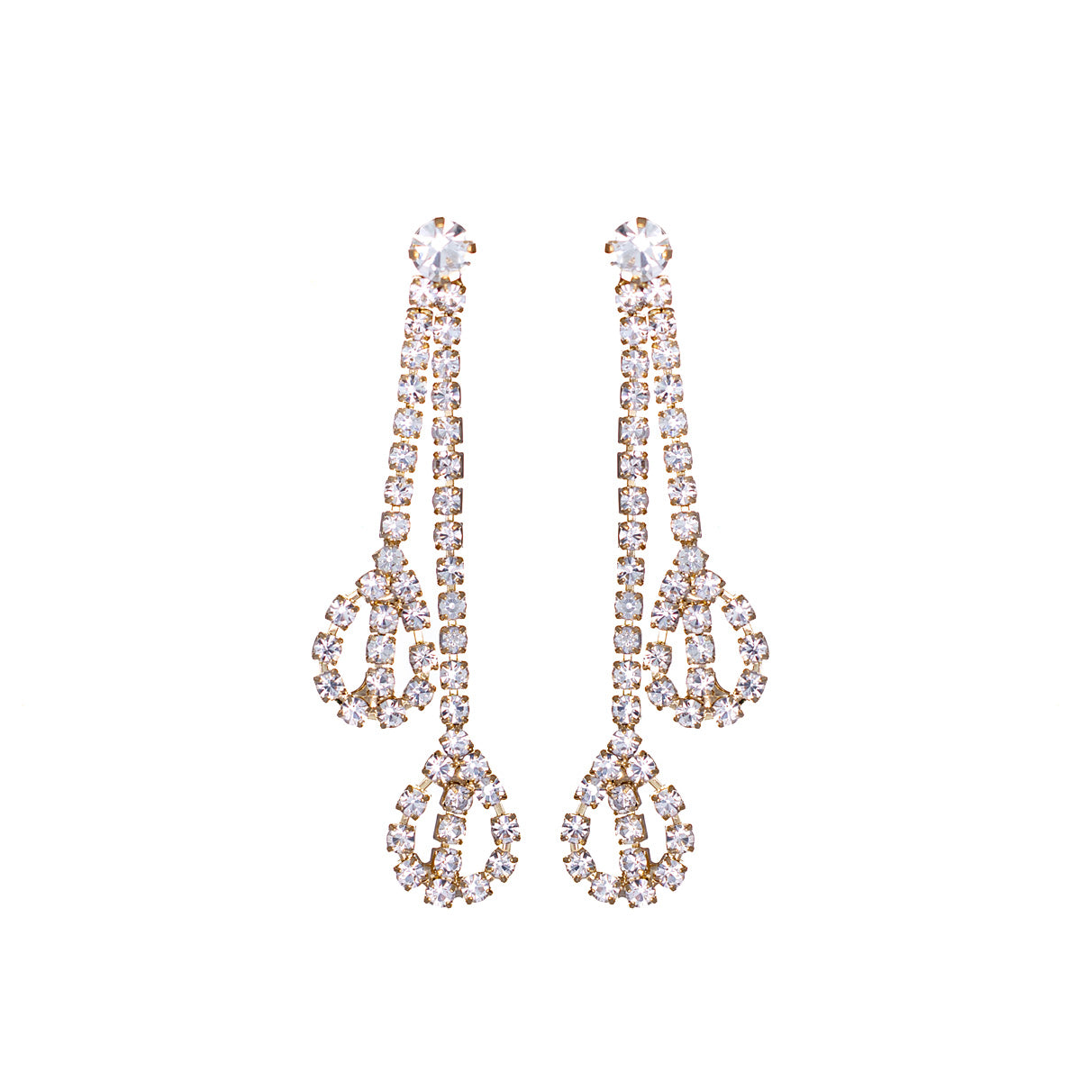 Lacy rhinestone festive necklace + earrings