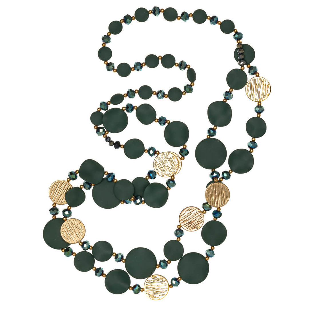 Long stone neck beads 96cm