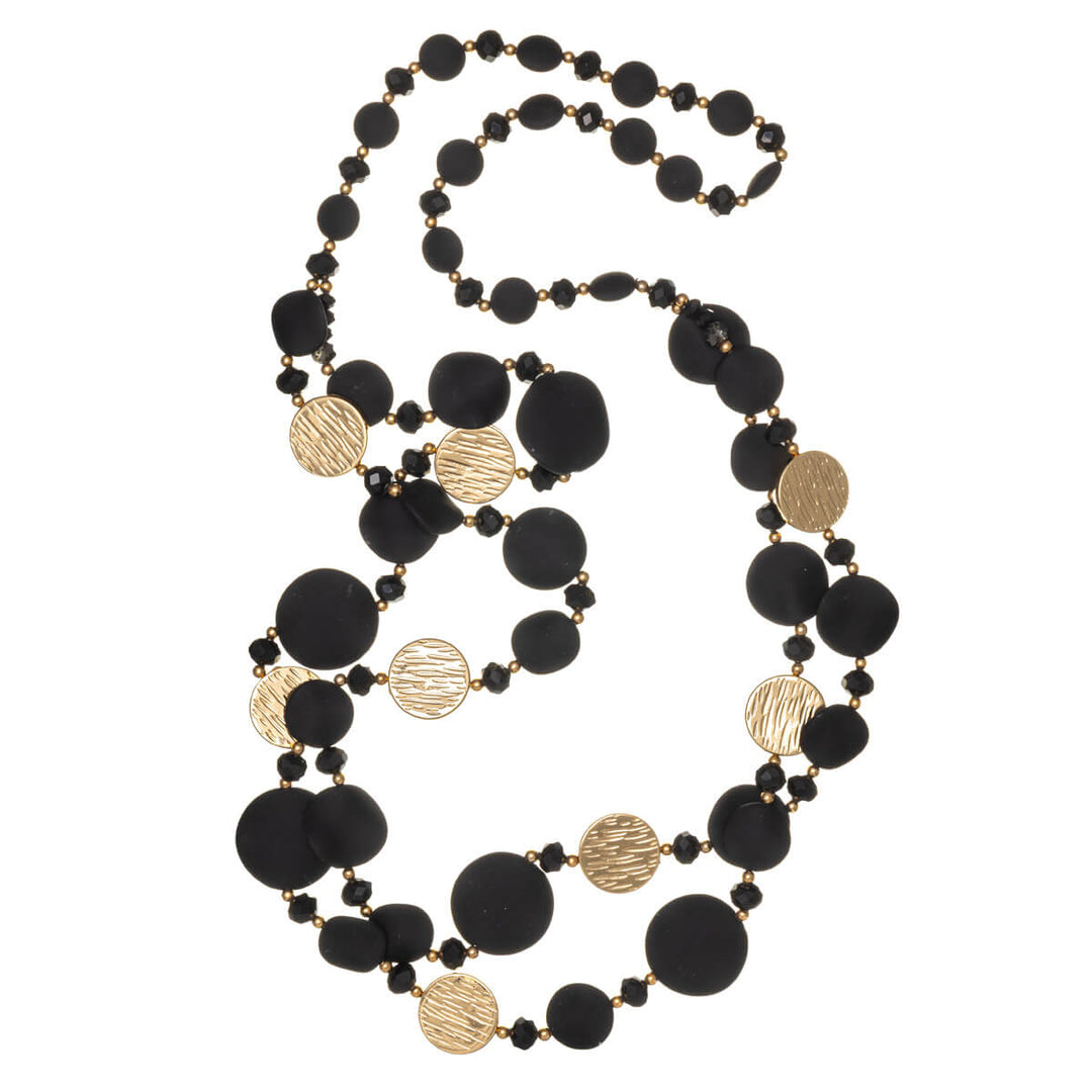 Long stone neck beads 96cm