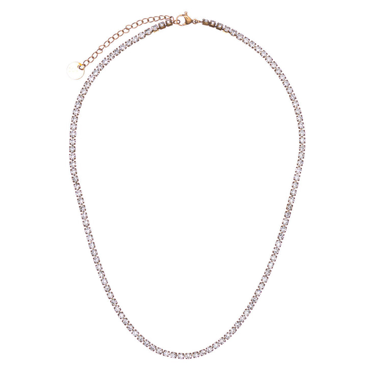 Zirkonia tennis kaulaketju 40cm +5cm (Teräs 316L)