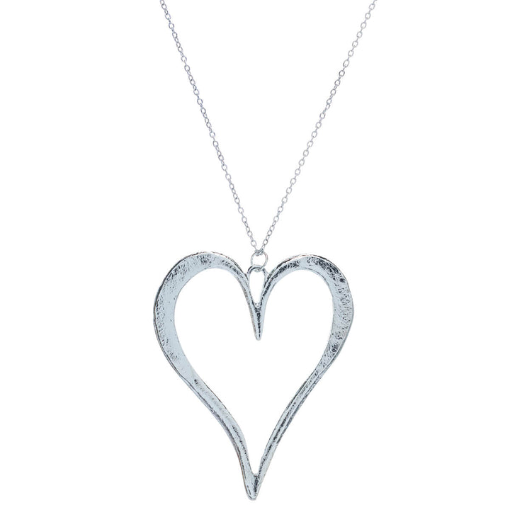 Steel heart pendant necklace (Steel 316L)