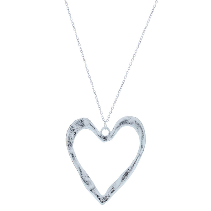Steel heart pendant necklace (Steel 316L)
