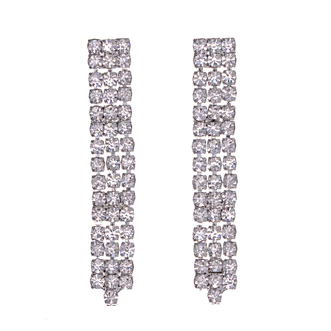 Kivellinen y-muotoinen juhlakaulakoru + korvakorut