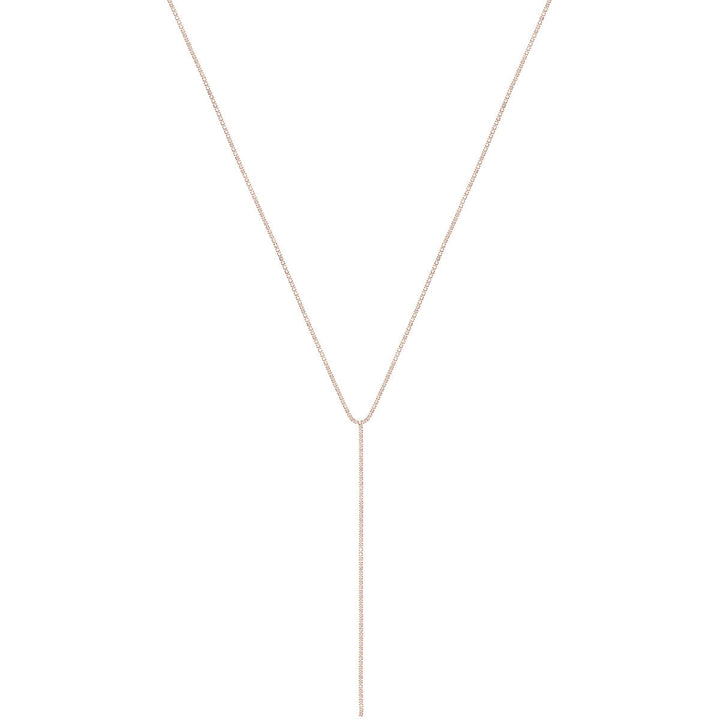 Y-format halsband med strasstenar 36cm +8cm (Stål 316L)