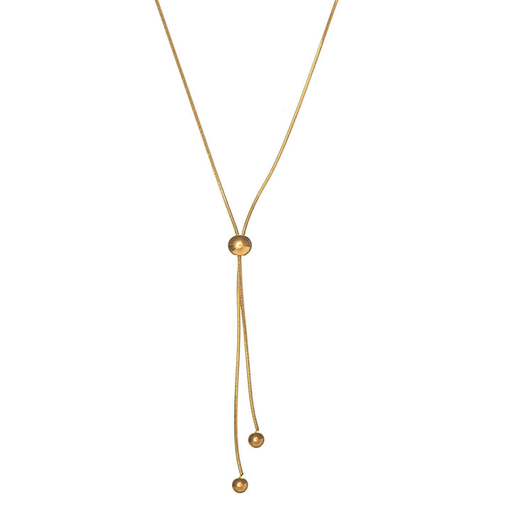 Justerbart Y-format halsband med pärlor (Stål 316L)