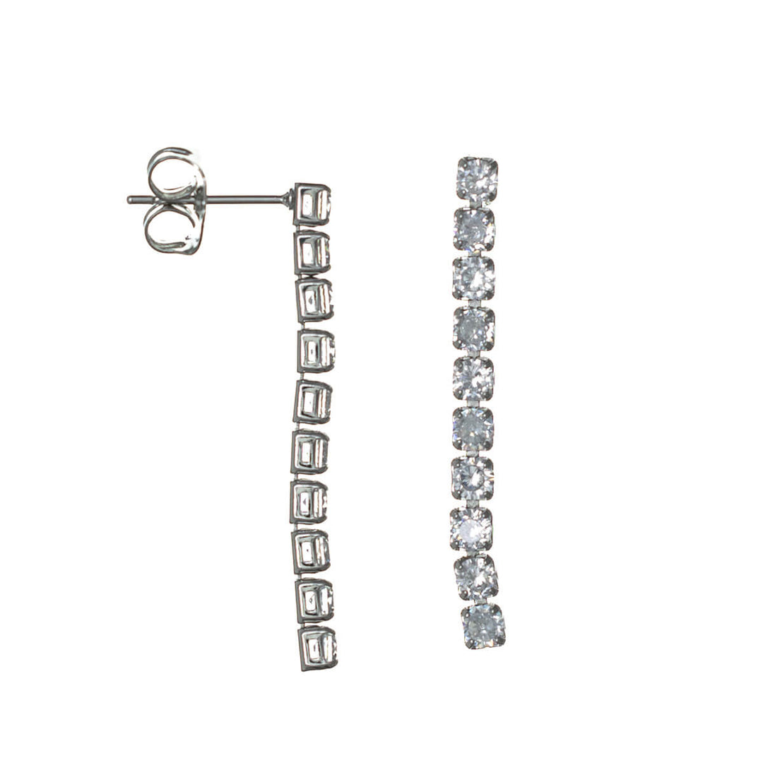 Zirkonia partyhalsband riviera & örhängen