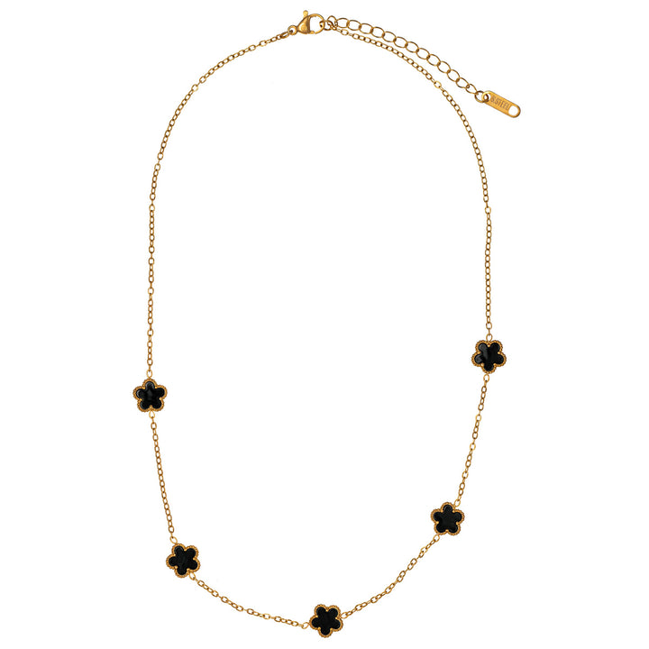 Four-leaf clover necklace 40cm +5cm (316L steel)