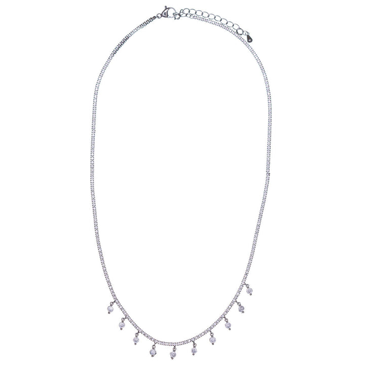 Dangle zirconia necklace