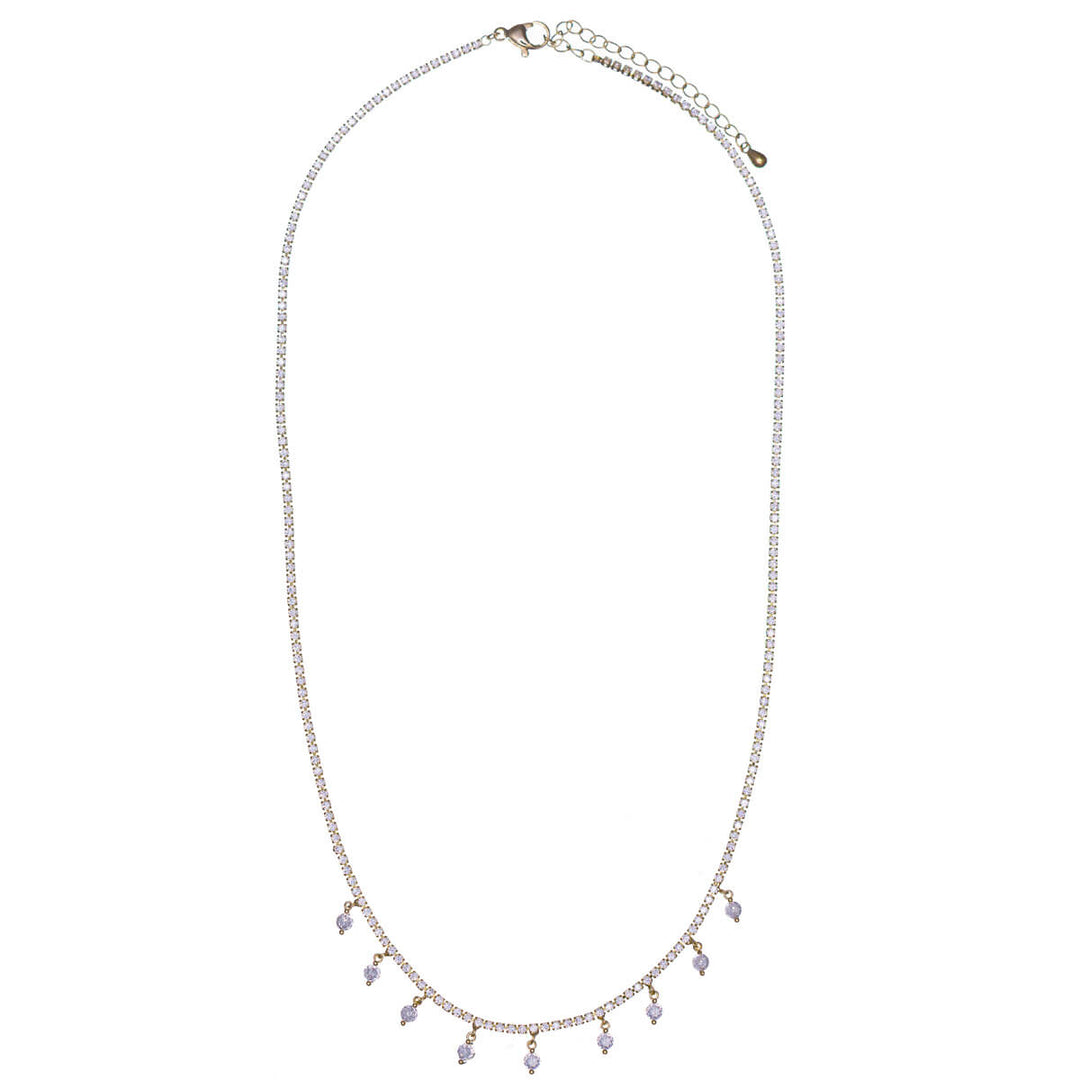 Dangle zirconia necklace