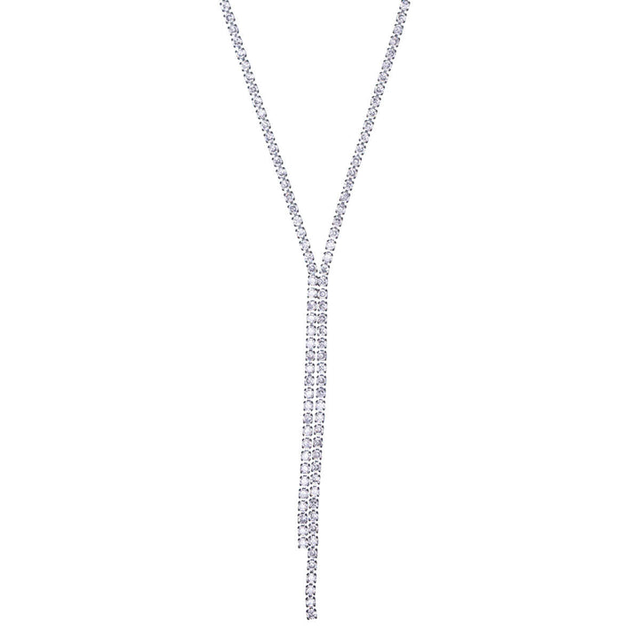 Y-shaped zirconia necklace