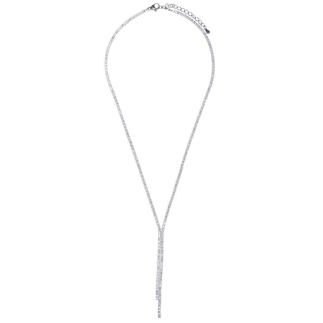 Y-shaped zirconia necklace