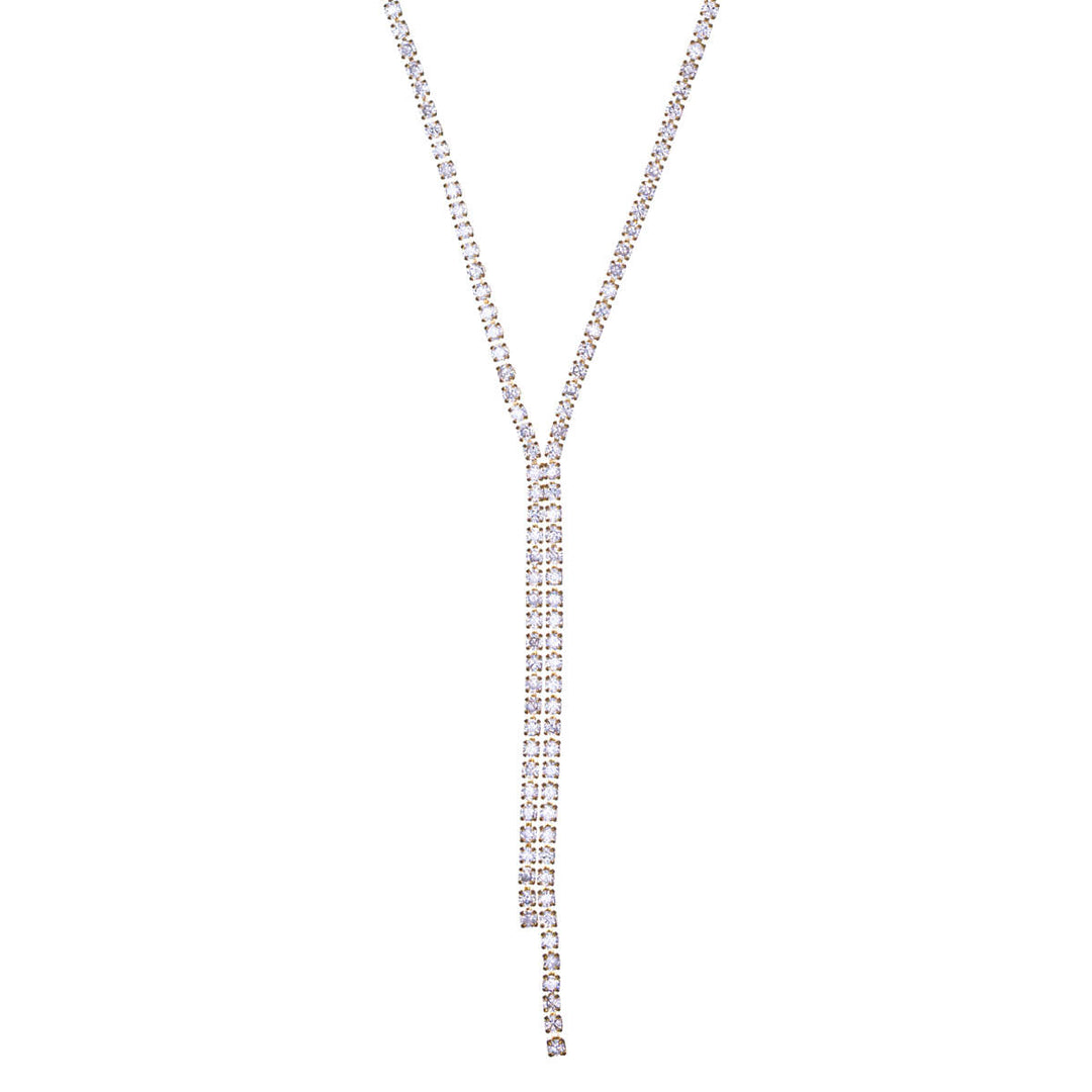 Y-shaped zirconia necklace