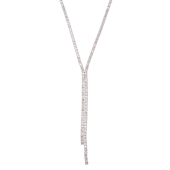 Y-shaped zirconia necklace
