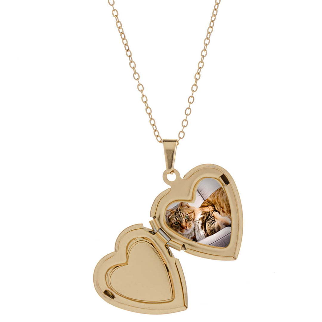 Kuvioitu sydän medaljonki riipus kaulakoru - kirurginteräs (316L)