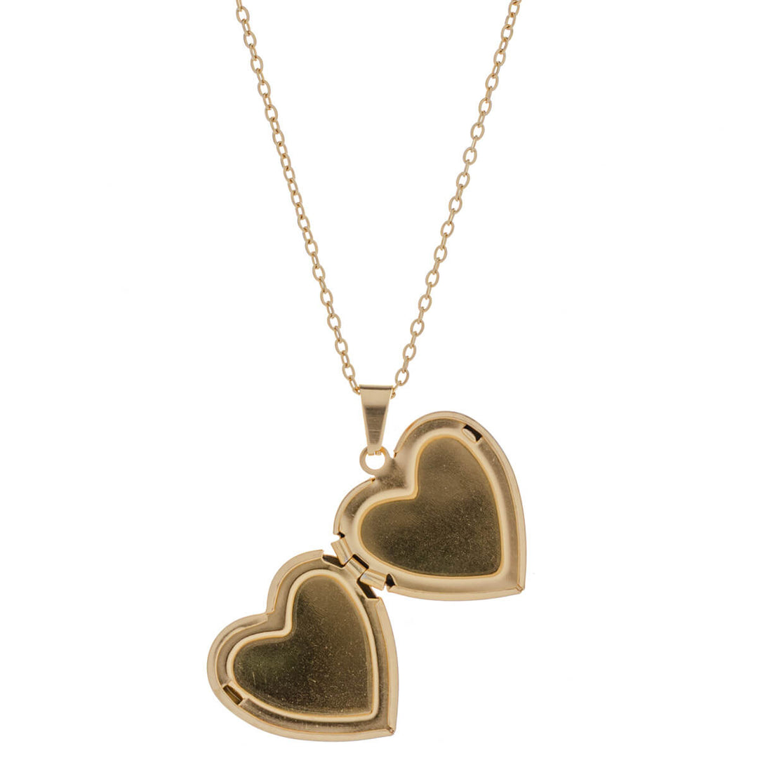 Sydän medaljonki riipus kaulakoru - kirurginteräs (316L)