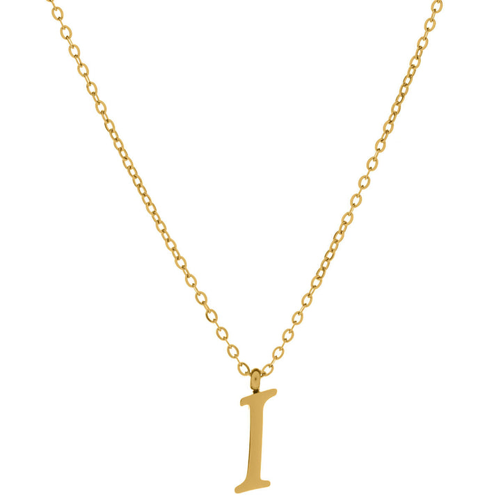 Kultainen kirjainkaulakoru kaunokirjain – 18k kirurginteräs (316L)