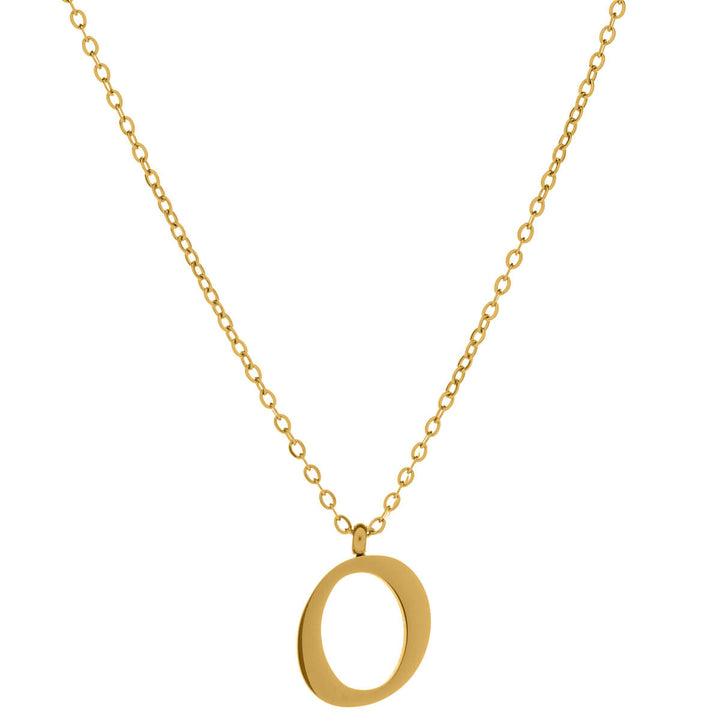 Kultainen kirjainkaulakoru kaunokirjain – 18k kirurginteräs (316L)