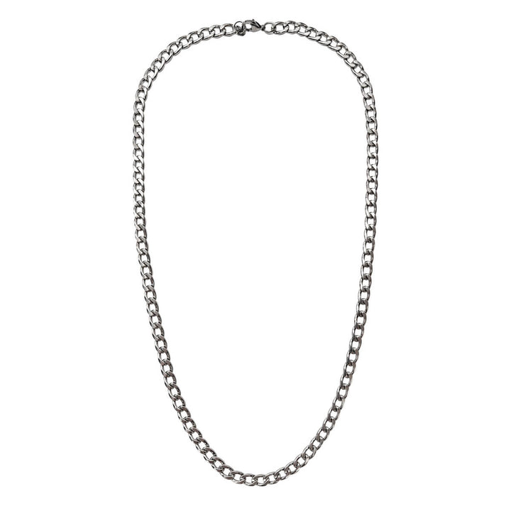 Platt pansarkedja, stålhalsband 6 mm, 55 cm (stål 316L)