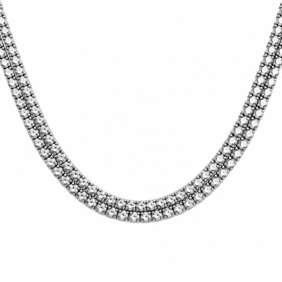 Festive Zirconia Choker Necklace (316L Stainless Steel)