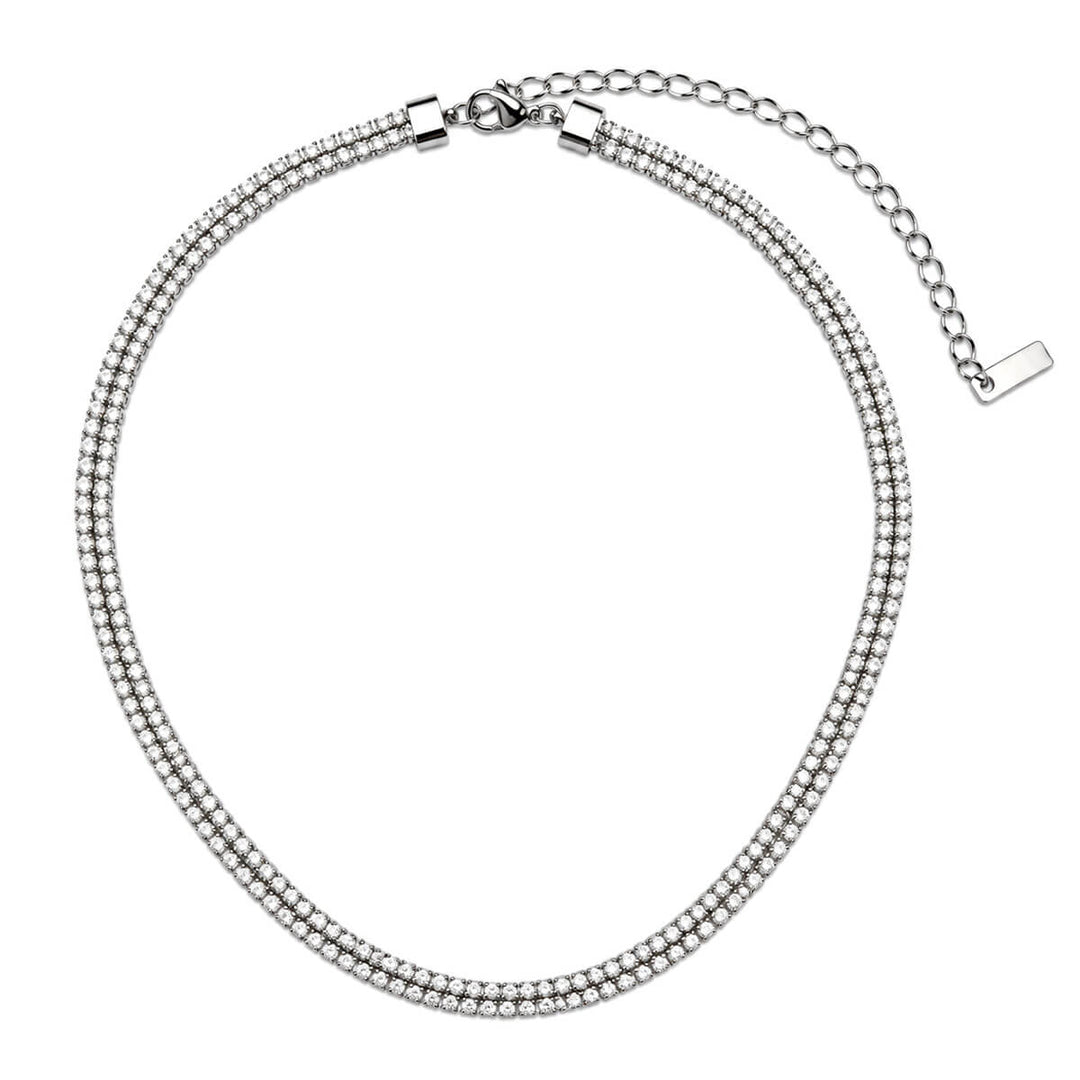 Festive Zirconia Choker Necklace (316L Stainless Steel)
