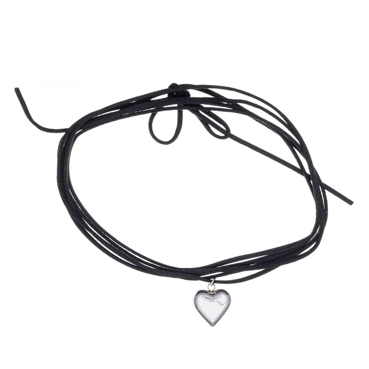Choker necklace with heart pendant (Steel 316L)