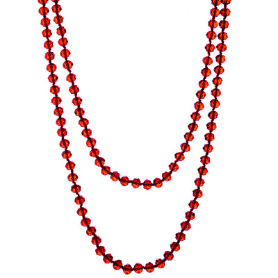 Halsband pärlor chevron glaspärlhalsband 125cm