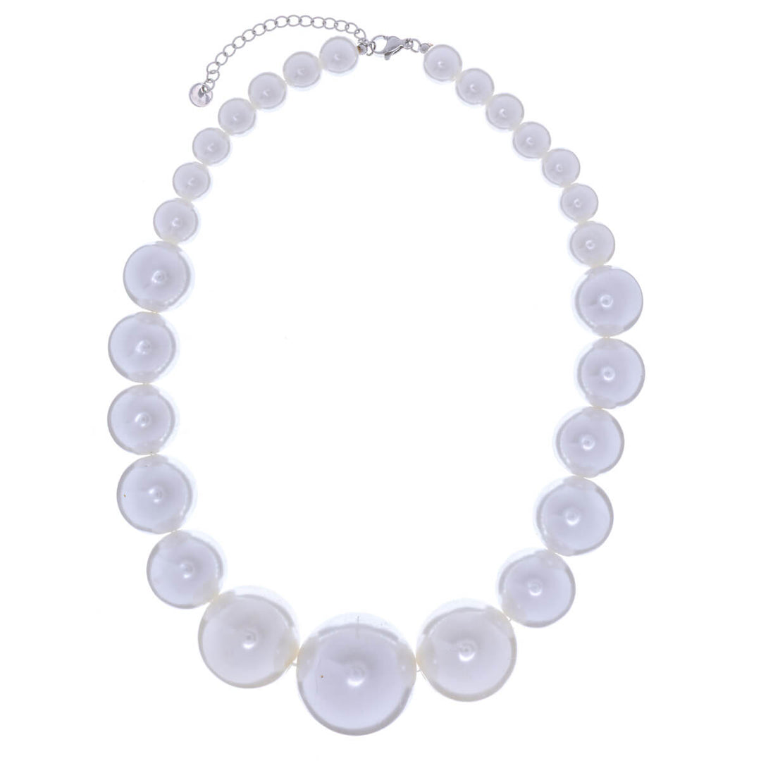 Näyttävät isot kaulahelmet helmi kaulakoru 41cm +5cm