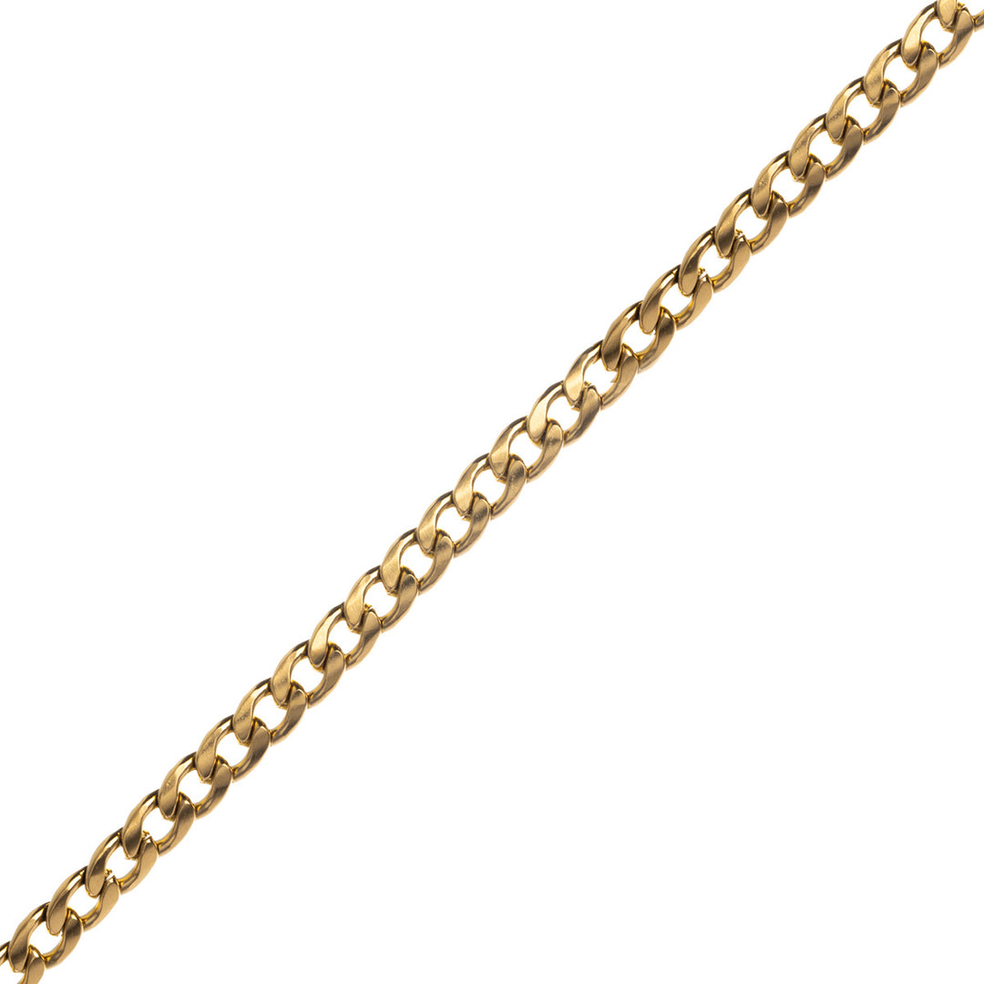 Steel flat armoured chain necklace 54cm 6mm (Steel 316L)