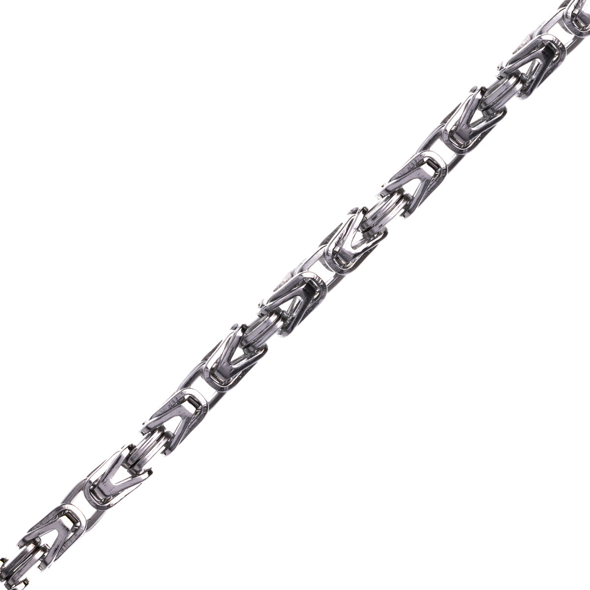 Byzantine chain steel necklace 55cm 6mm (Steel 316L)
