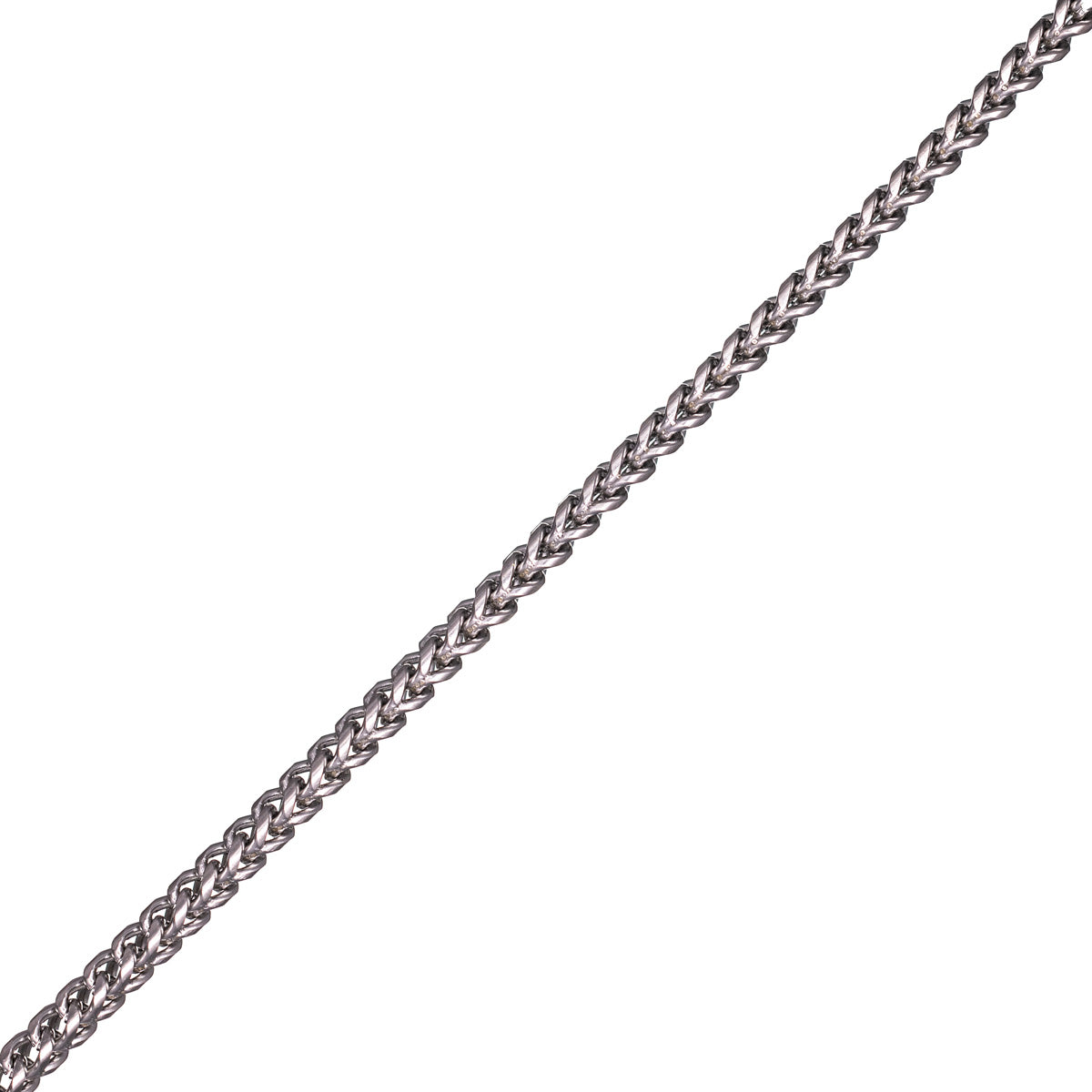 Halsband med rävsvans i stål 5mm 55cm (Stål 316L)