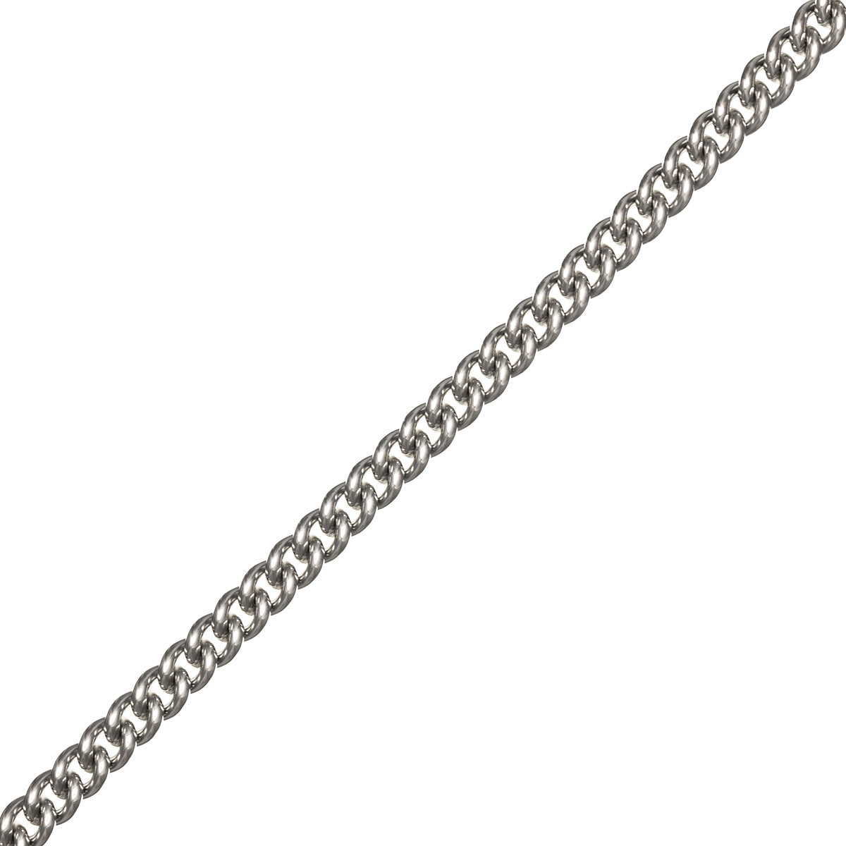 Rounded armoured steel chain chain 60cm 1cm (Steel 316L)