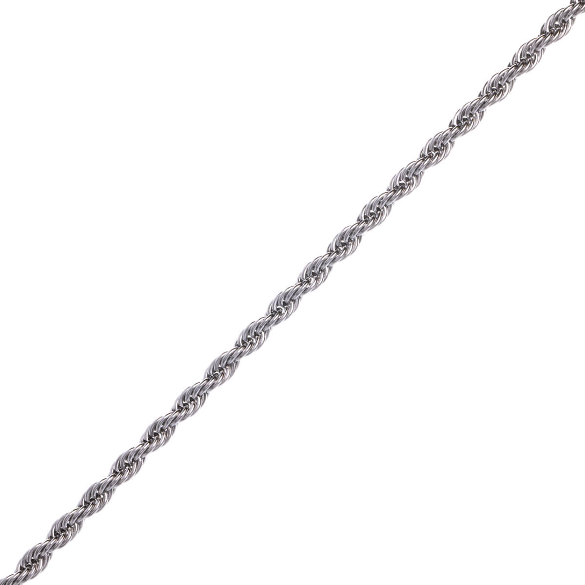 Steel cord chain rope chain necklace 3mm 48cm +5cm