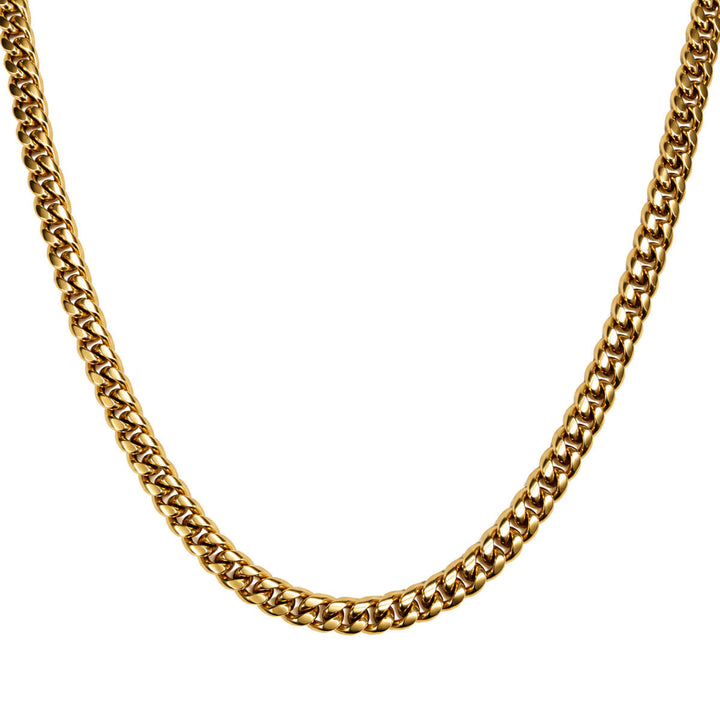 Halsband med armerad stålkedja 6mm 60cm (Stål 316L)