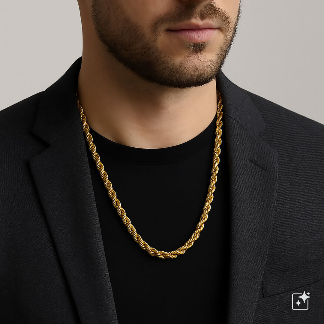 Cordelia-halsband i stål 10mm 70cm (Stål 316L)