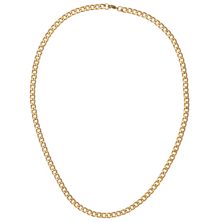 Litteä panssariketju teräksinen kaulakoru 5mm 55cm (Teräs 316L)