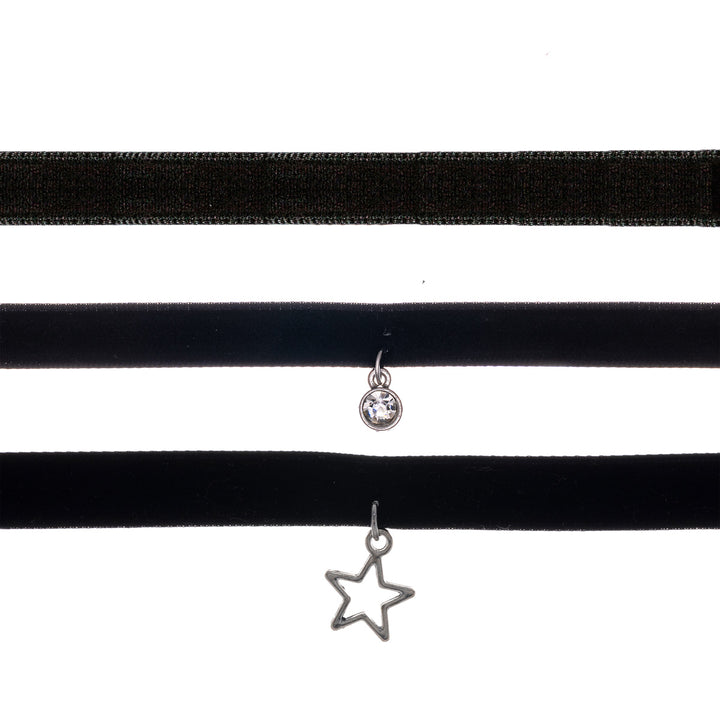 Sametti choker-kaulakoru 3kpl setti