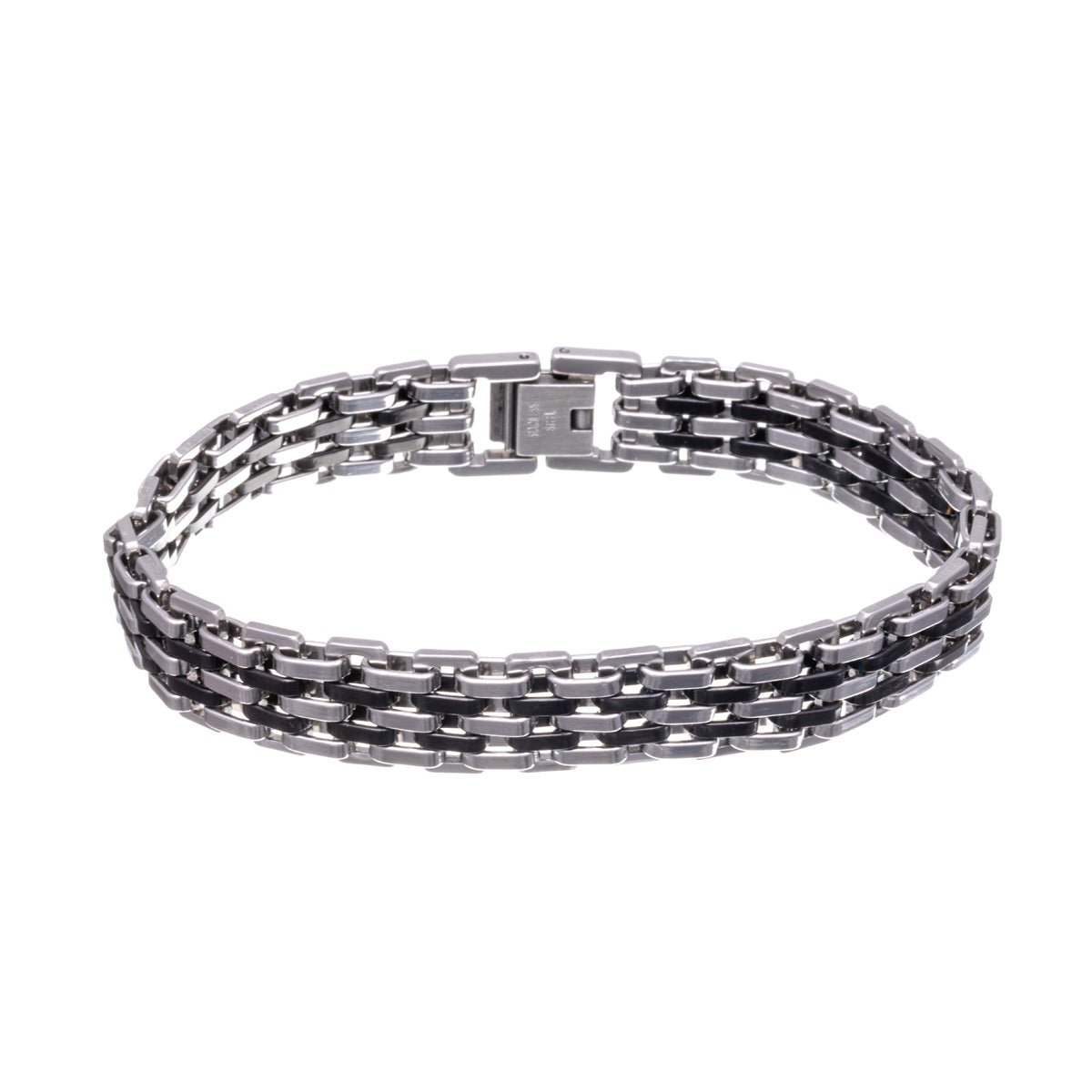 Steel wide bracelet 21,5cm (Steel 316L)