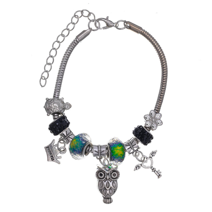 Bracelet with colourful beads and pendants