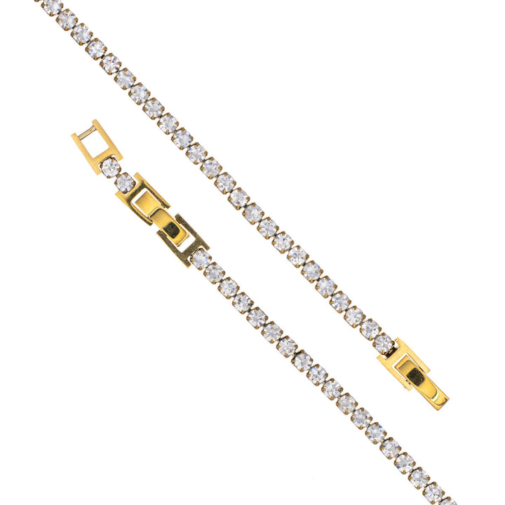 Zirconia tennis bracelet 3mm (Steel 316L)