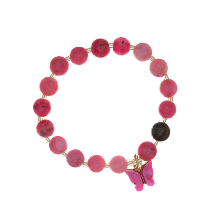 Kivihelmi rannekoru perhos riipuksella