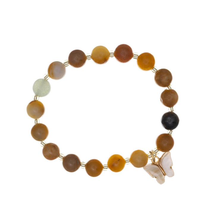 Kivihelmi rannekoru perhos riipuksella