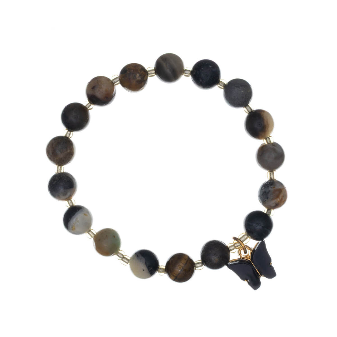 Kivihelmi rannekoru perhos riipuksella