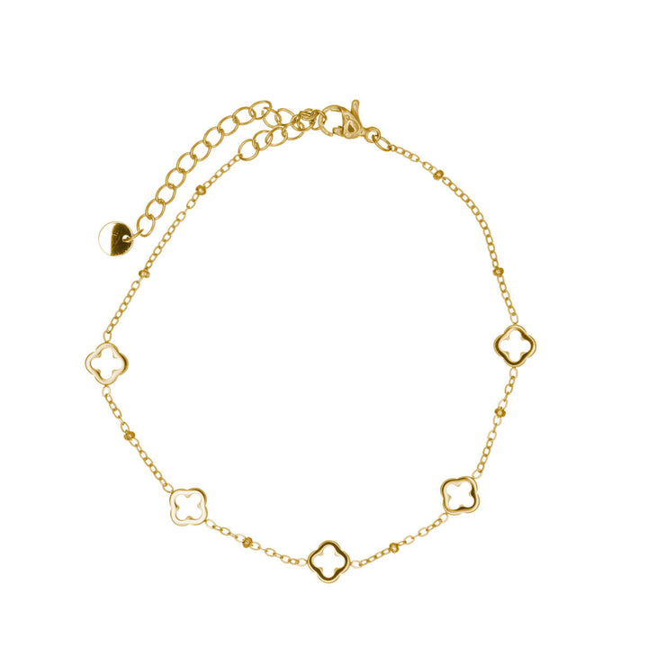 Armband i stål med blommönster (stål 316L)