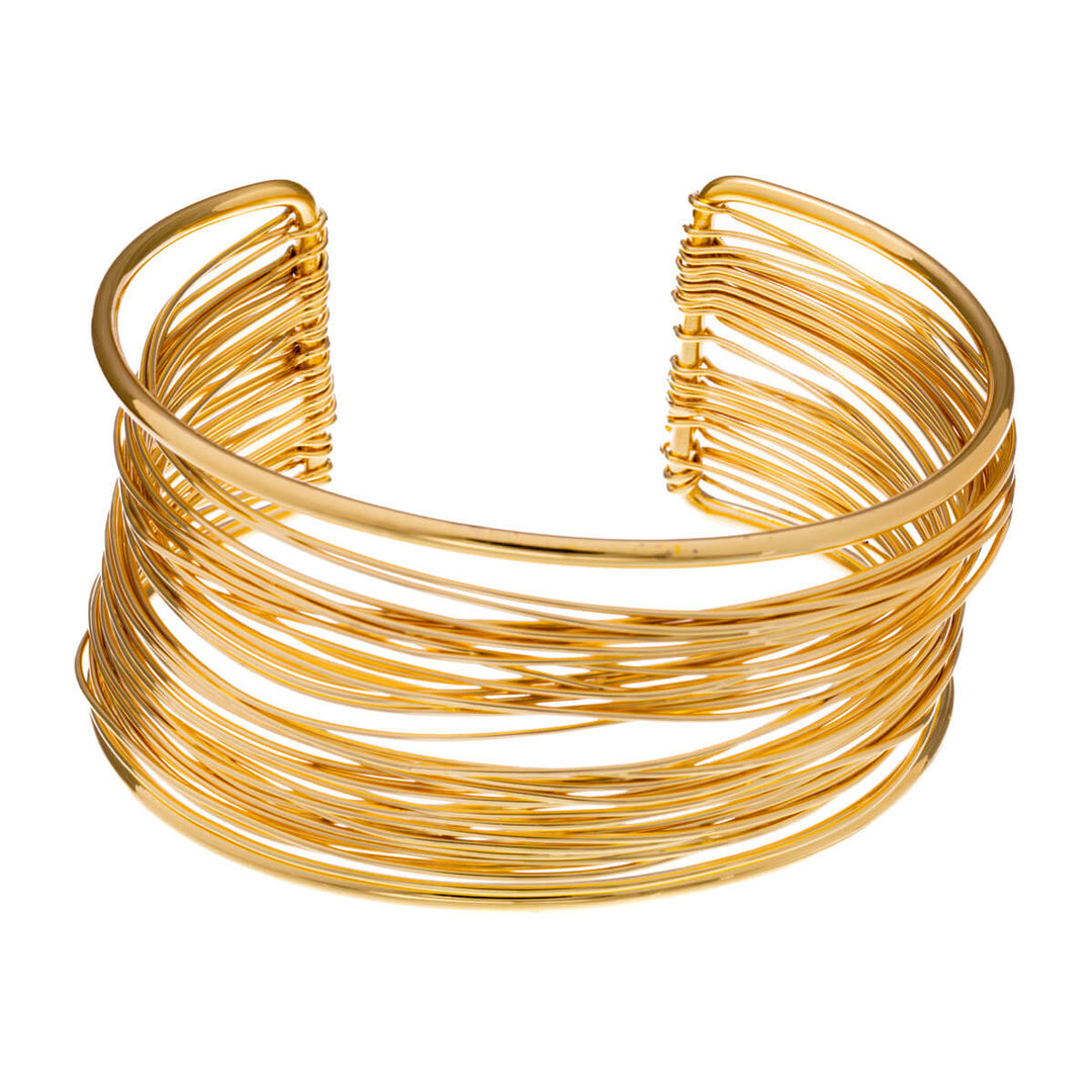 Teräksinen aukinainen leveä rannekoru (Teräs 316L)