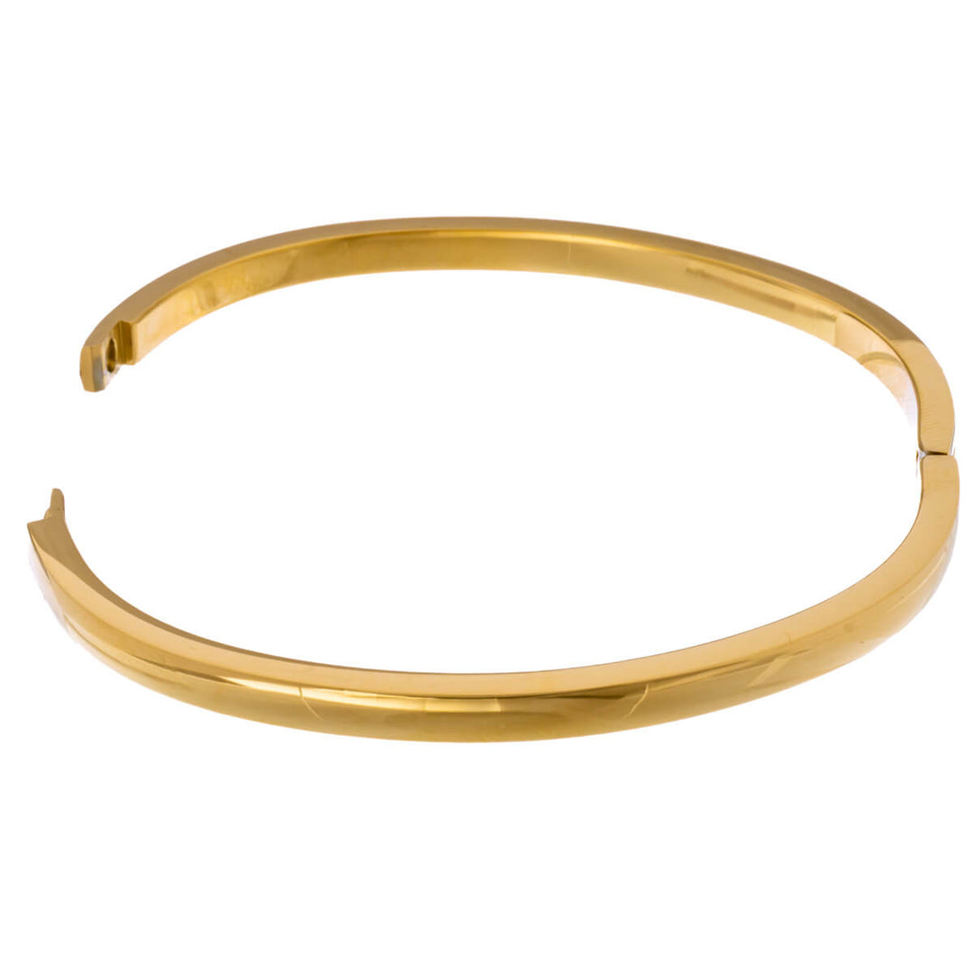 Kaareva teräksinen rannerengas saranalla 4mm (Teräs 316L)